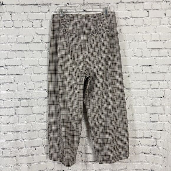 Free People Turning Point Barrel Plaid Trouser Pants Baggy Fit - Picture 7 of 12